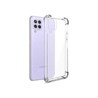 Coque en silicone transparente avec coins renforcés pour Samsung Galaxy A22 et M22.