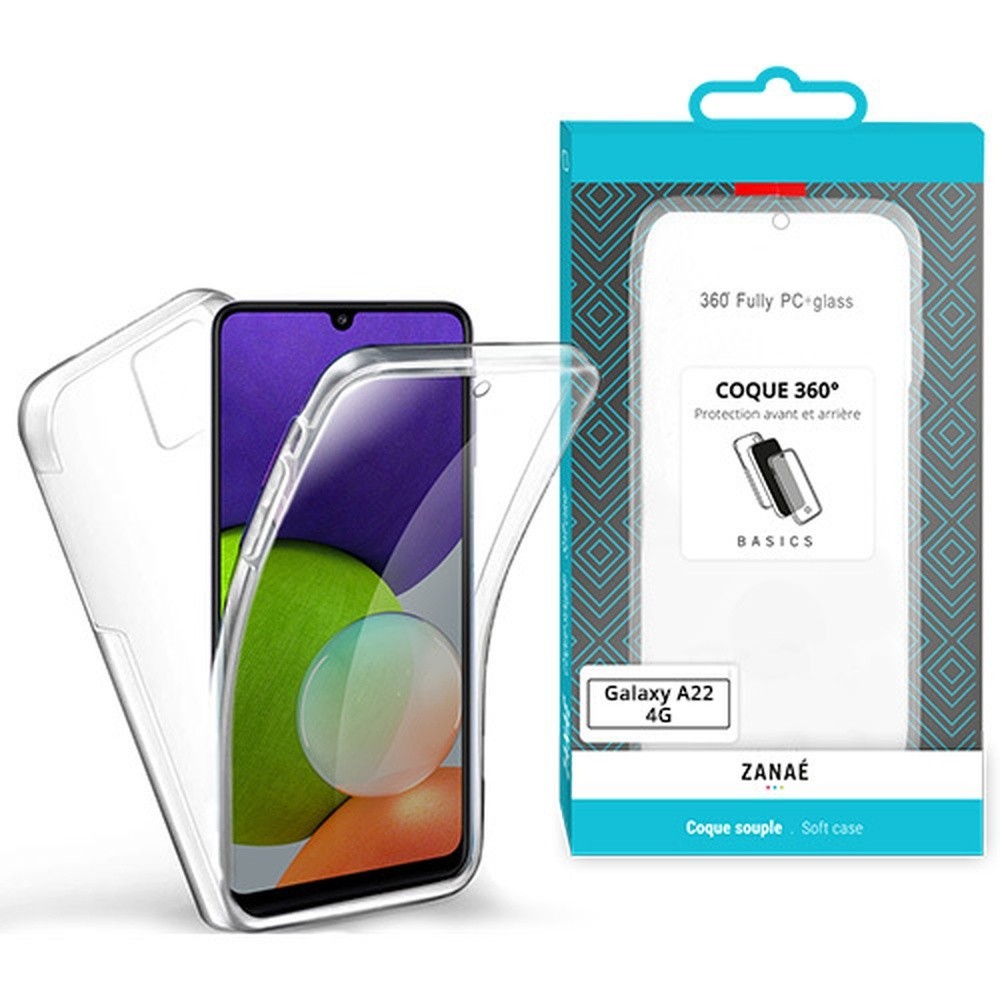 Coque 360 transparente pour Samsung Galaxy A22 et M22