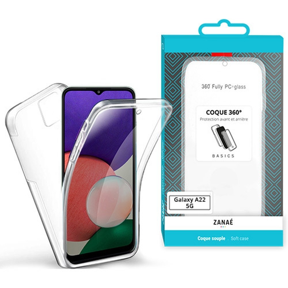 Coque 360 pour Samsung Galaxy A22 5G transparente