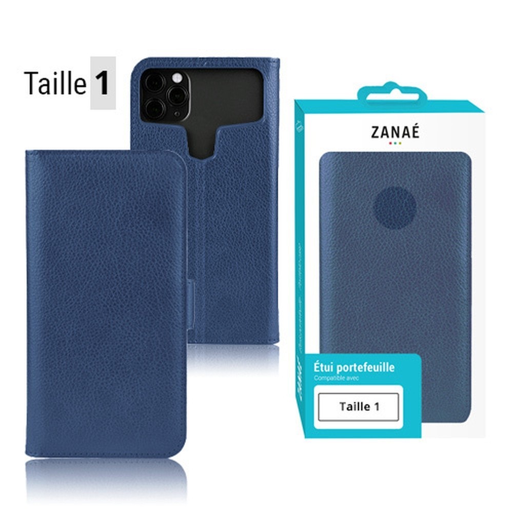 Étui portefeuille Zanaé universel couleur marine