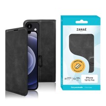Étui portefeuille noir Zanae Columbia pour iPhone 12/12 Pro