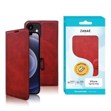 Étui Portefeuille Zanaé Columbia Rouge pour iPhone 12 et 12 Pro