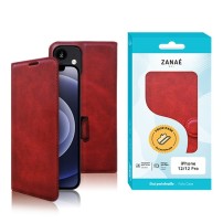 Étui Portefeuille Zanaé Columbia Rouge pour iPhone 12 et 12 Pro