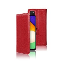 Étui Portefeuille Zanae rouge pour Galaxy A02s et A03s