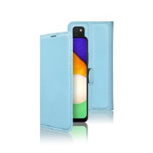 Etui portefeuille Zanae bleu clair pour Galaxy A02s et A03s