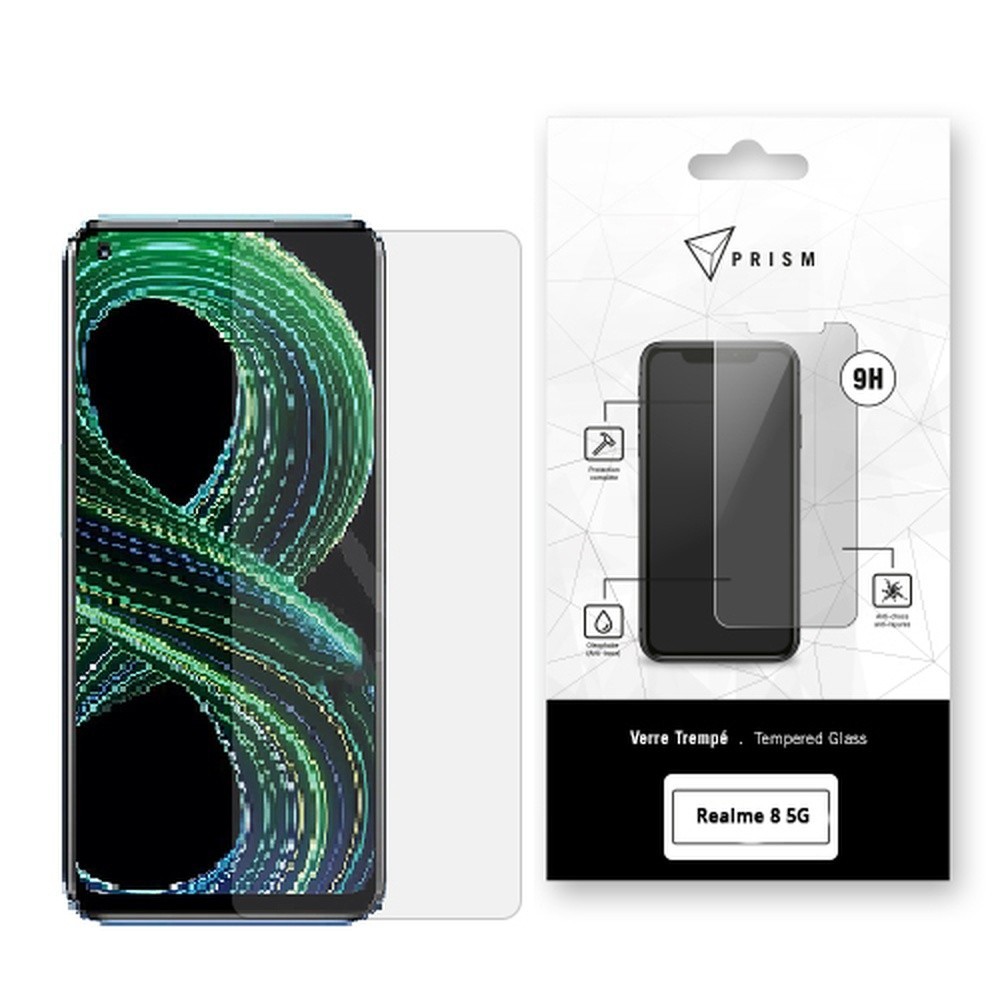 Verre trempé transparent pour Realme 8 5G