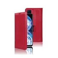 Étui Portefeuille Zanae Rouge pour Realme 8/8 Pro