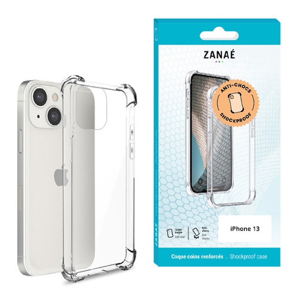 Coque Silicone Transparent pour iPhone 13 avec Coins Renforcés