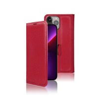 Étui portefeuille rouge pour iPhone 13 Pro Max