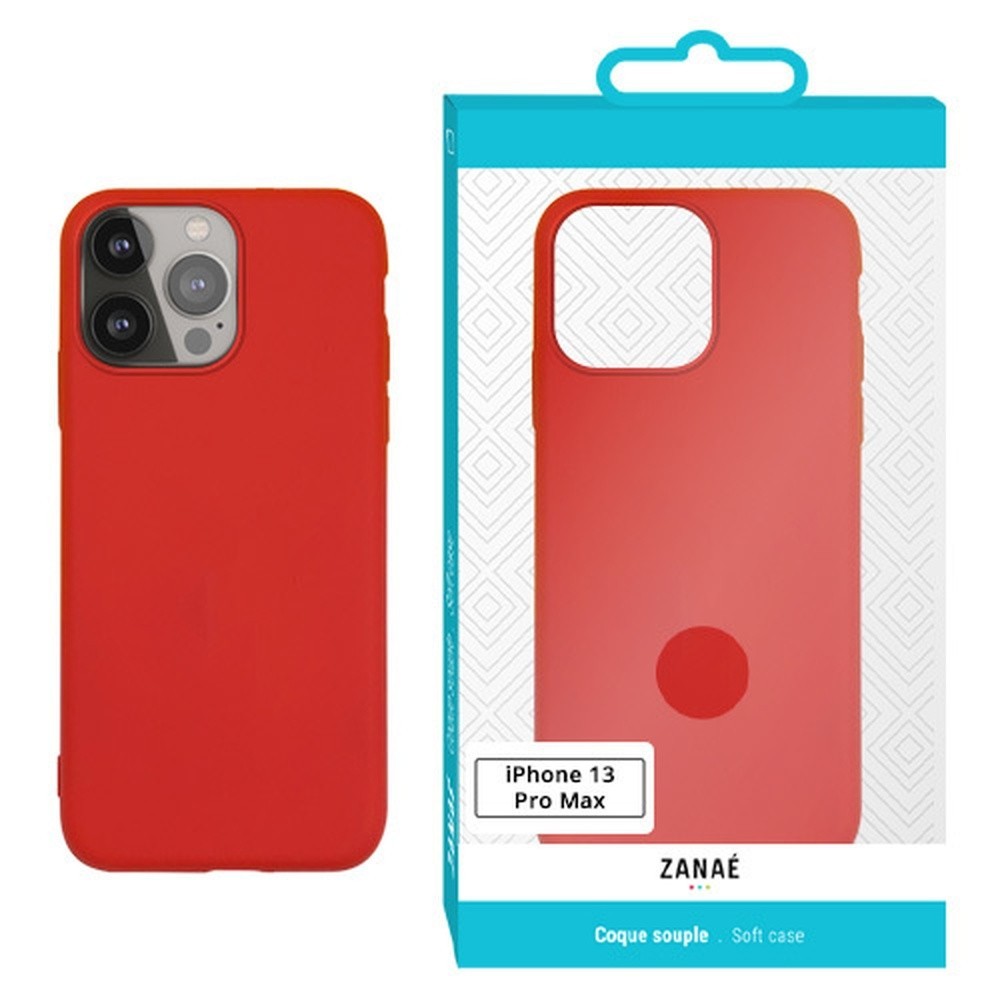 Coque Zanae Color rouge pour iPhone 13 Pro Max