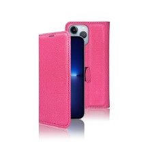 Etui portefeuille fushia pour iPhone 13 Pro