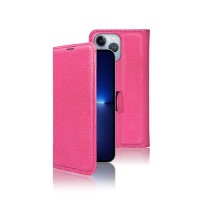Etui portefeuille fushia pour iPhone 13 Pro