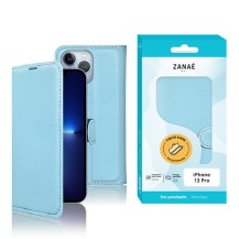 Étui portefeuille Zanae bleu clair pour iPhone 13 Pro