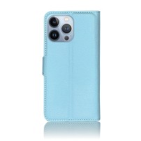 Étui portefeuille Zanae bleu clair pour iPhone 13 Pro