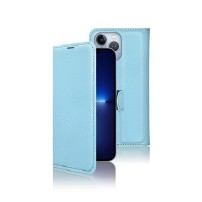 Étui portefeuille Zanae bleu clair pour iPhone 13 Pro
