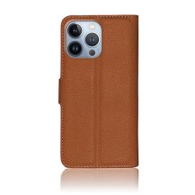 Étui Portefeuille Zanae pour iPhone 13 Pro de couleur marron