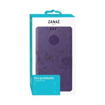 Etui portefeuille violet pour iPhone 13 Pro