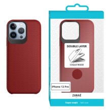 Coque Double Layer iPhone 13 Pro en rouge avec finition texturée