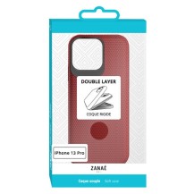 Coque Double Layer iPhone 13 Pro en rouge avec finition texturée