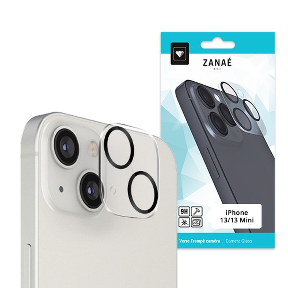 Verre trempé caméra pour iPhone 13 et 13 Mini
