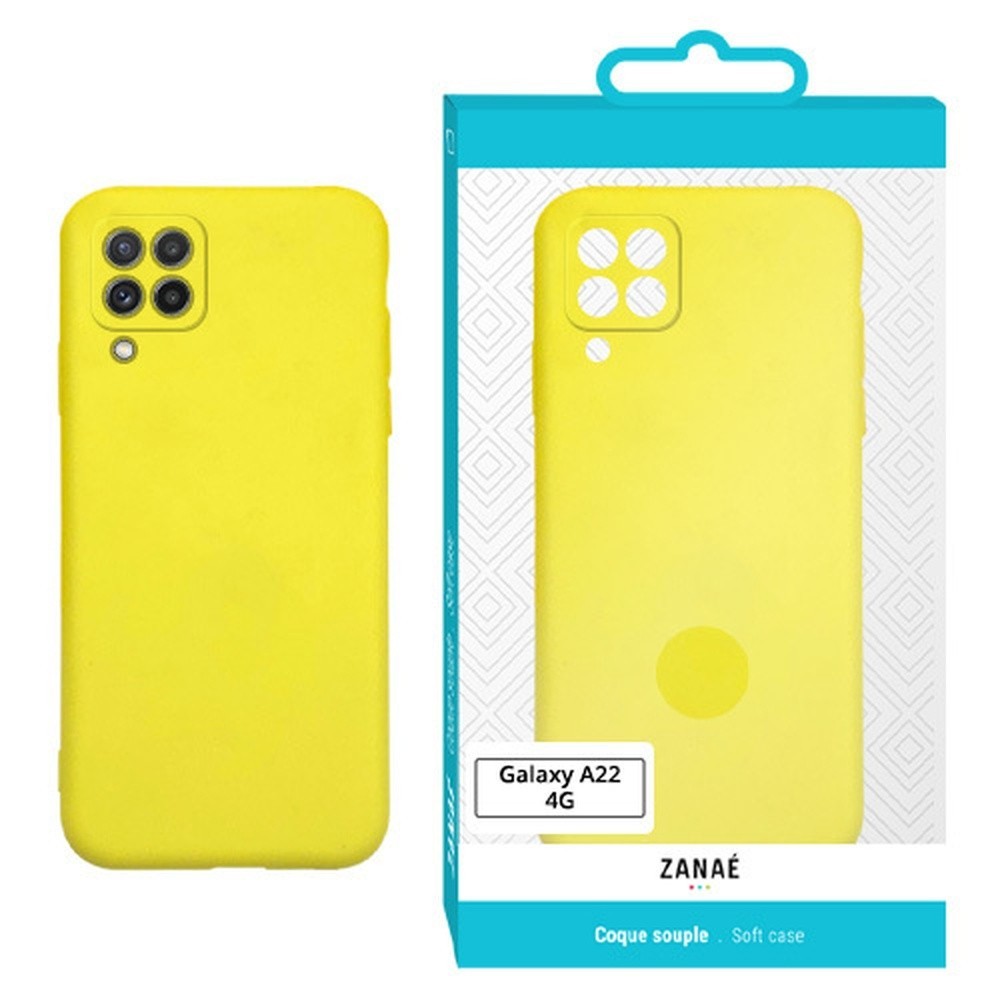 Coque Zanae Color Jaune protège votre Galaxy A22 ou M22 4G
