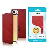 Étui portefeuille Zanae Columbia rouge pour iPhone 13