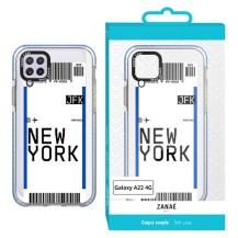 Coque billet d'avion New York pour Galaxy A22 M22