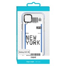 Coque billet d'avion New York pour Galaxy A22 M22