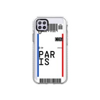 Coque transparente billet d'avion Paris pour Galaxy A22 4G et M22 4G