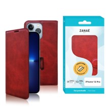 Étui portefeuille rouge pour iPhone 13 Pro