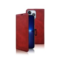 Étui portefeuille rouge pour iPhone 13 Pro