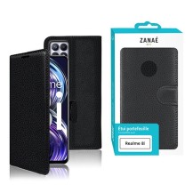 Etui Portefeuille Zanae noir pour Realme 8i
