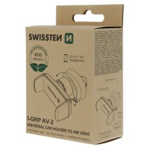 Support voiture Swissten fixé sur grille de ventilation