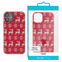 Coque de Noël rouge pour iPhone 12 et 12 Pro