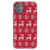 Coque de Noël rouge pour iPhone 12 et 12 Pro