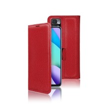 Etui Portefeuille Zanae rouge pour Xiaomi Redmi 10