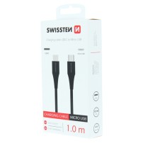 Câble Swissten USB-C vers Micro-USB 1m