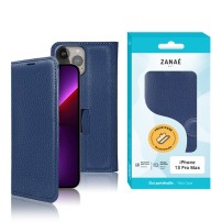 Étui Portefeuille Zanae pour iPhone 13 Pro Max en marine