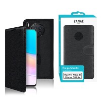 Étui Portefeuille Zanae pour Huawei Nova 8i et Honor 50 Lite en noir