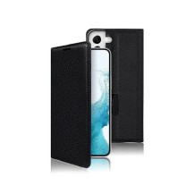 Etui portefeuille noir Zanae pour Samsung Galaxy S22