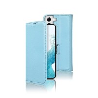 Etui Portefeuille Zanae bleu clair pour Samsung Galaxy S22