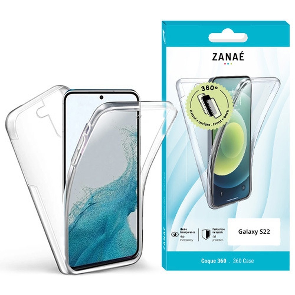 Coque 360 transparente pour Samsung Galaxy S22