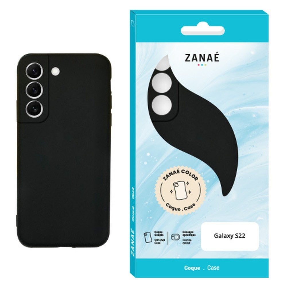 Coque Zanae Color Noir pour Samsung Galaxy S22