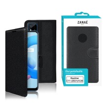 Etui Portefeuille Noir pour Realme C20 et C11 (2021)
