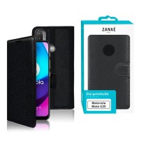Étui portefeuille Zanae noir pour Motorola Moto E20/E30/E40