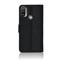 Étui portefeuille Zanae noir pour Motorola Moto E20/E30/E40