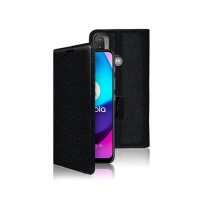 Étui portefeuille Zanae noir pour Motorola Moto E20/E30/E40