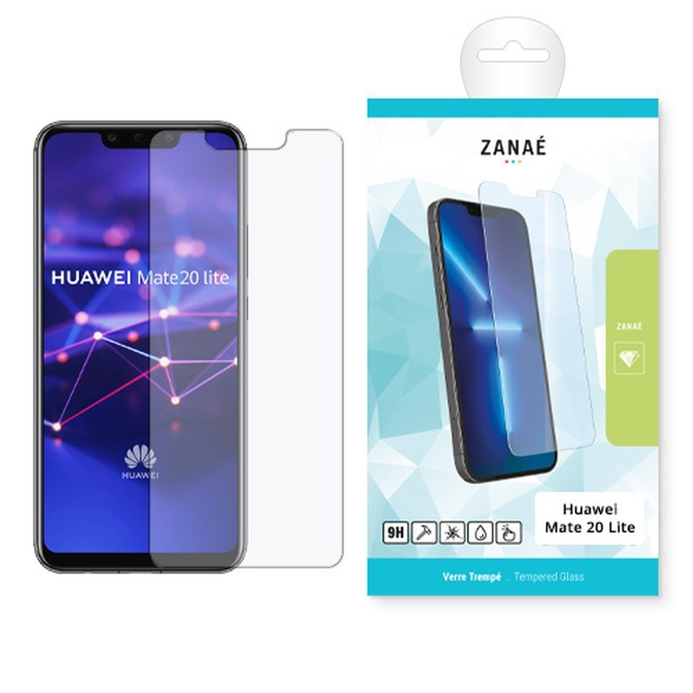Verre trempé transparent pour Huawei Mate 20 Lite