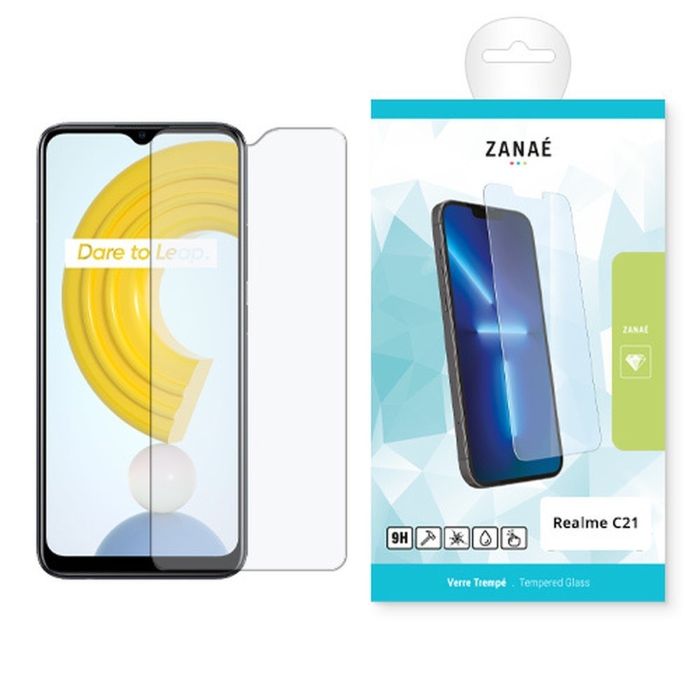 Verre trempé transparent pour Realme C21