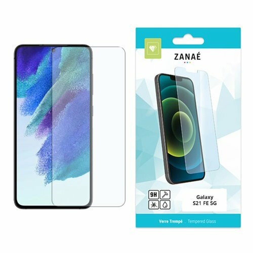 Verre trempé transparent pour Samsung Galaxy S21 FE 5G avec bords 2
